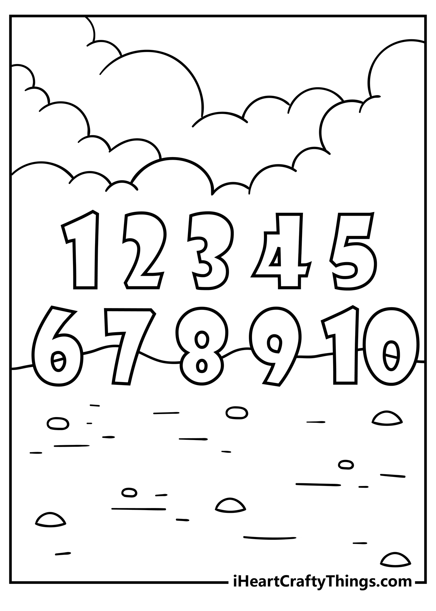 Number Coloring Book - 20 pages