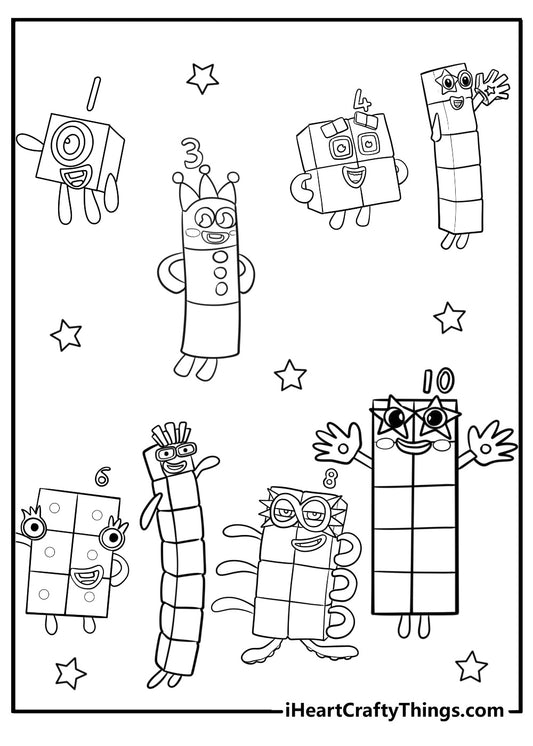 Numberblocks Coloring Book - 37 pages