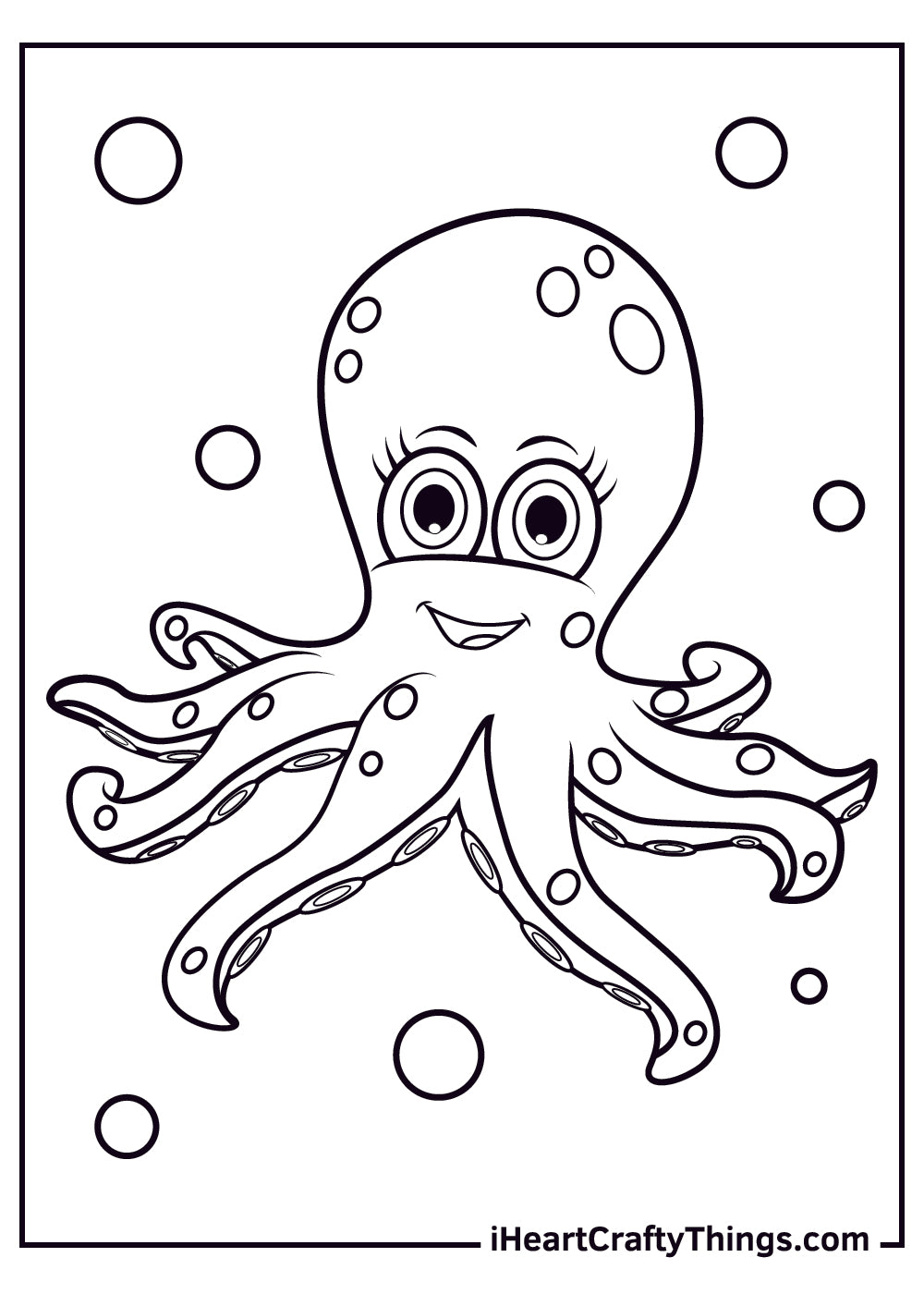 Octopus Coloring Book - 15 pages