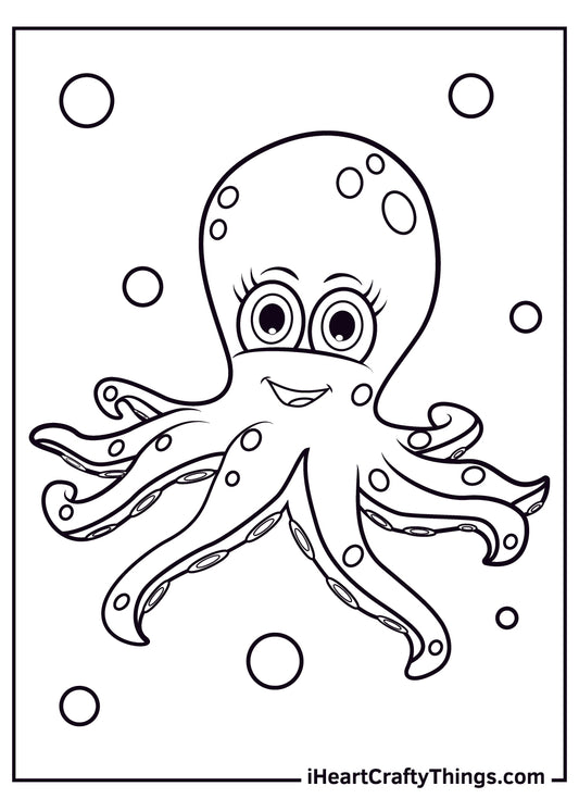 Octopus Coloring Book - 15 pages