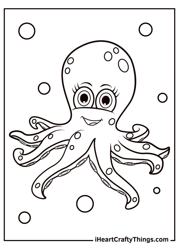 Octopus Coloring Book - 15 pages – I Heart Crafty Things