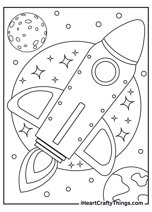 Outer Space Coloring Book - 32 pages