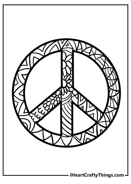 Peace Coloring Book - 14 pages