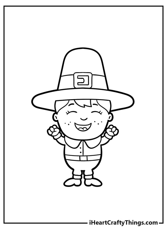 Pilgrim Coloring Book - 15 pages