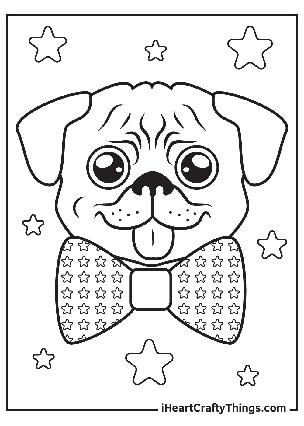 Pug Coloring Book - 15 pages