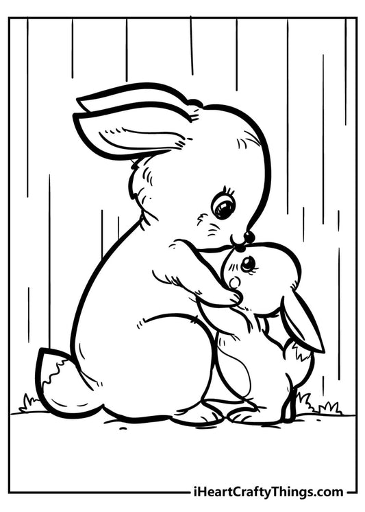 Rabbit Coloring Book - 34 pages