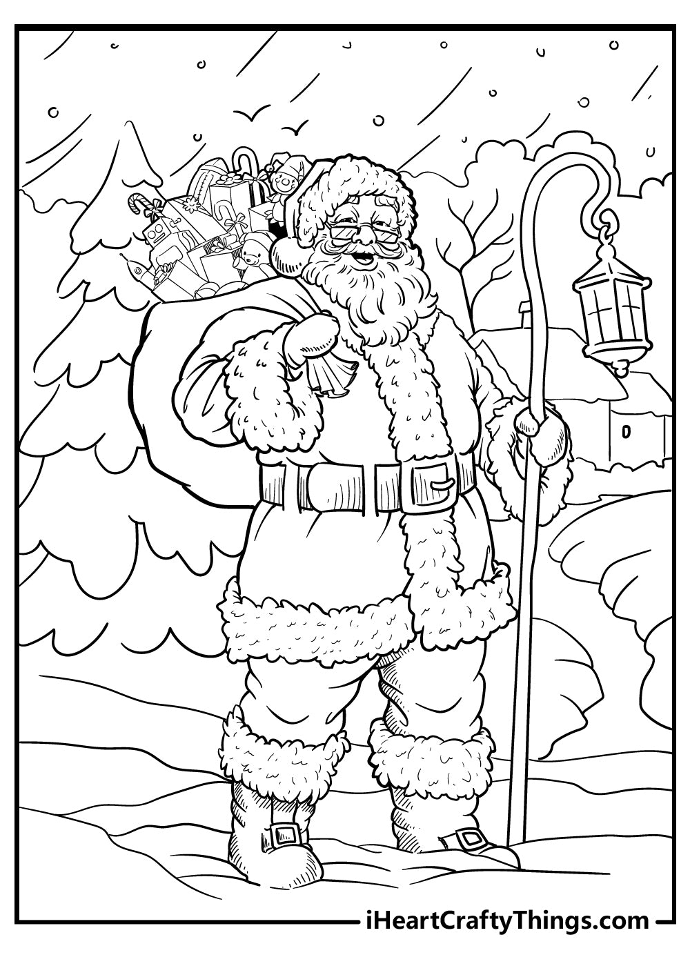 Santa Coloring Book - 30 pages