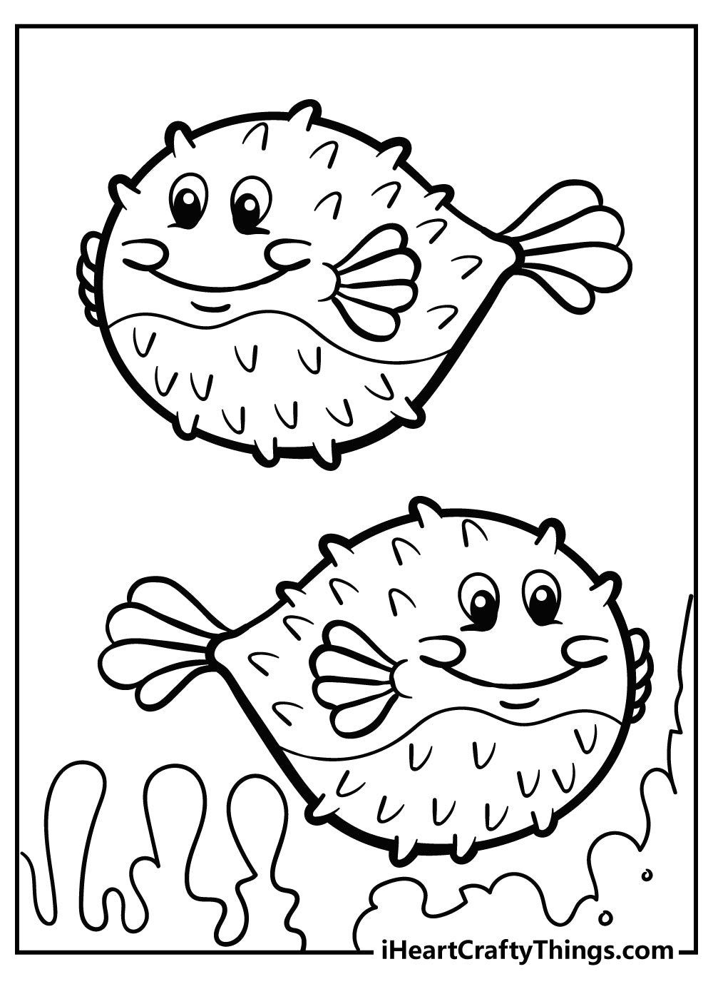 Sea Creatures Coloring Book - 15 pages