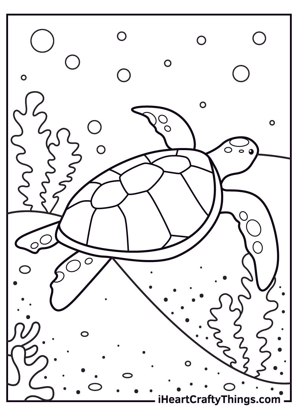 Sea Turtle Coloring Book - 21 pages