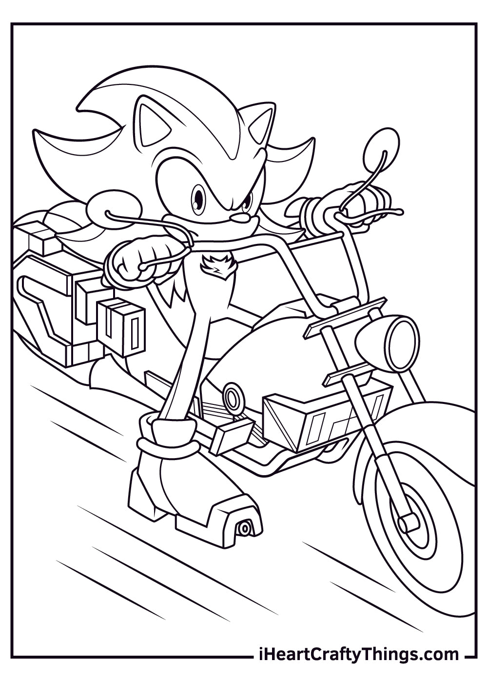 Shadow Sonic The Hedgehog Coloring Book - 15 pages