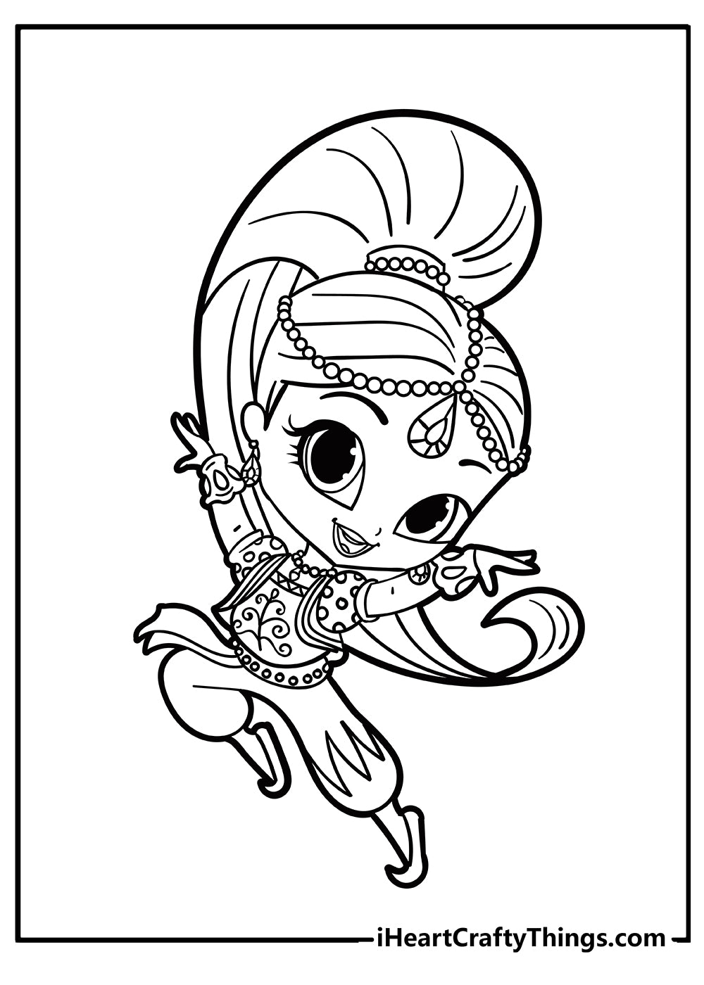 Shimmer And Shine Coloring Book - 15 pages