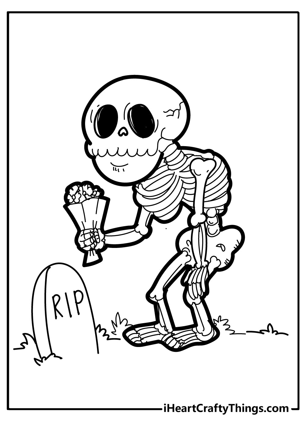 Skeleton Coloring Book - 15 pages – I Heart Crafty Things
