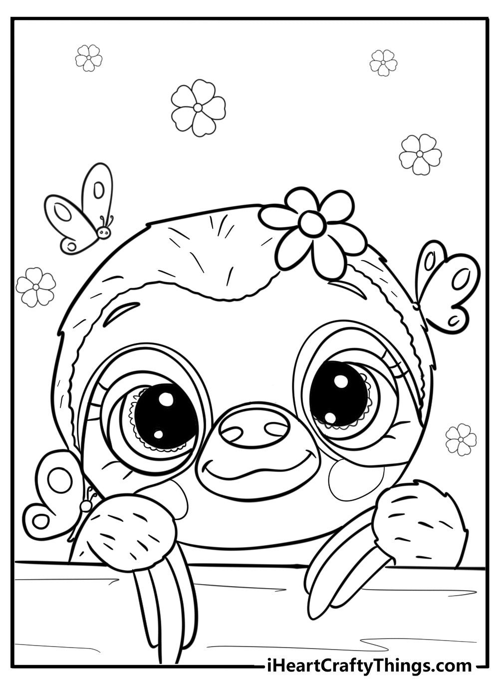 Sloth Coloring Book - 21 pages