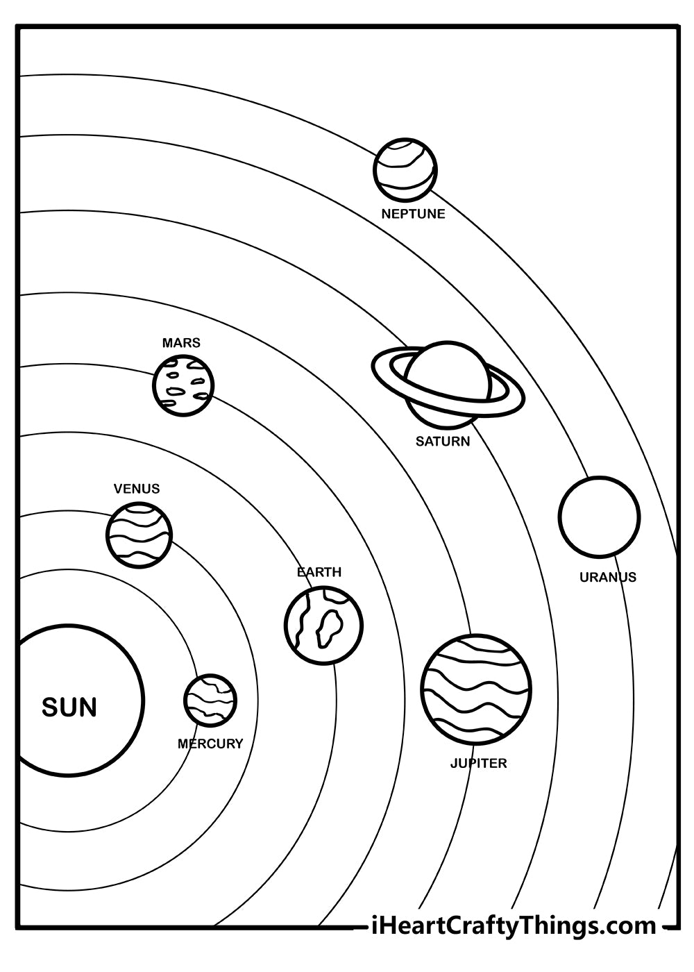 Solar System Coloring Book - 15 pages – I Heart Crafty Things