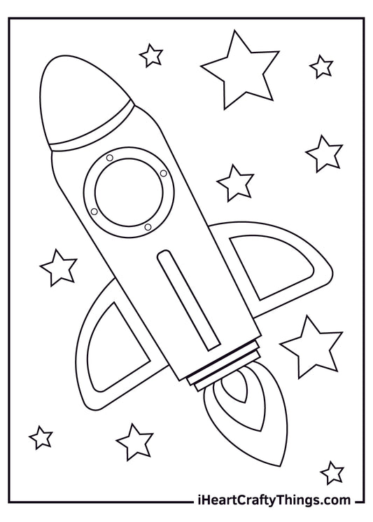 Spaceship Coloring Book - 15 pages