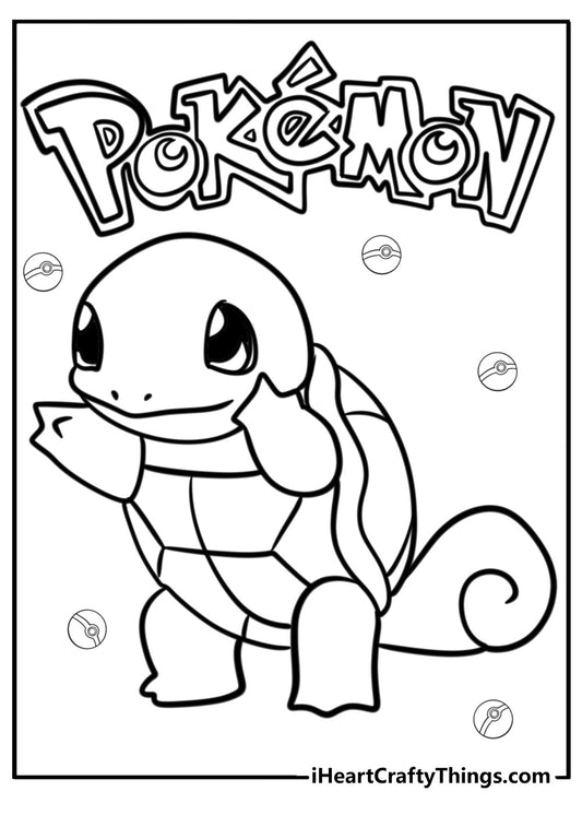 Squirtle Coloring Book - 24 pages