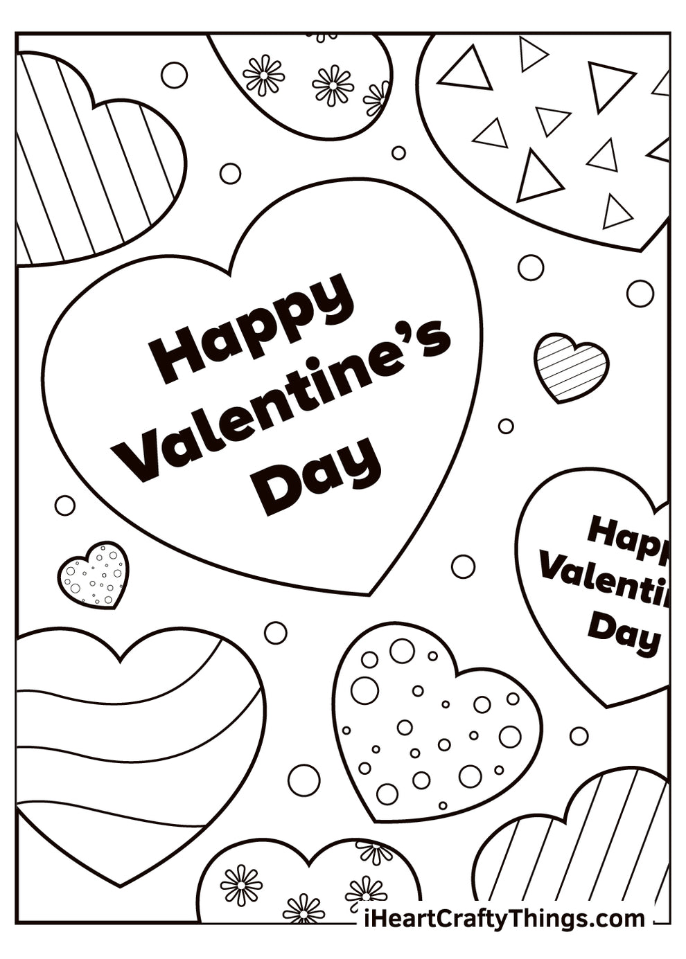 Valentine’s Day Coloring Book 15 pages I Heart Crafty Things