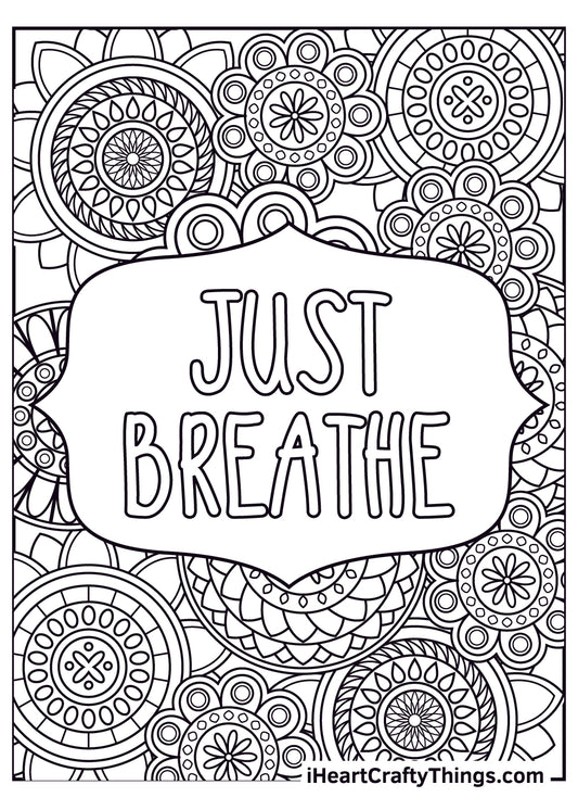 Stress Relief Coloring Book - 16 pages