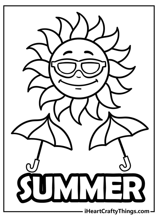 Summer Coloring Book - 30 pages