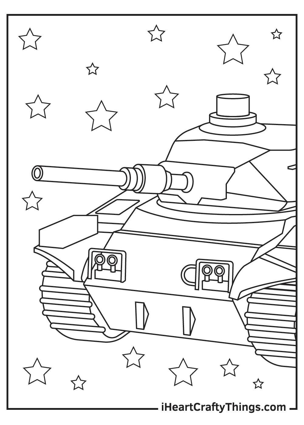 Tanks Coloring Book - 15 pages