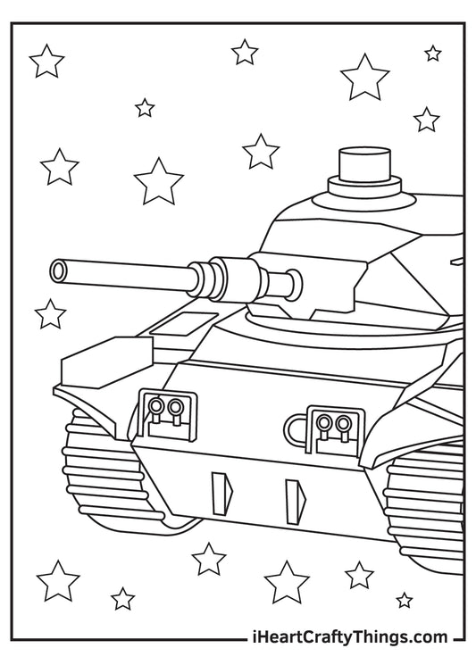 Tanks Coloring Book - 15 pages