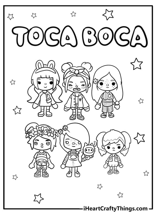 Toca Boca Coloring Book - 35 pages