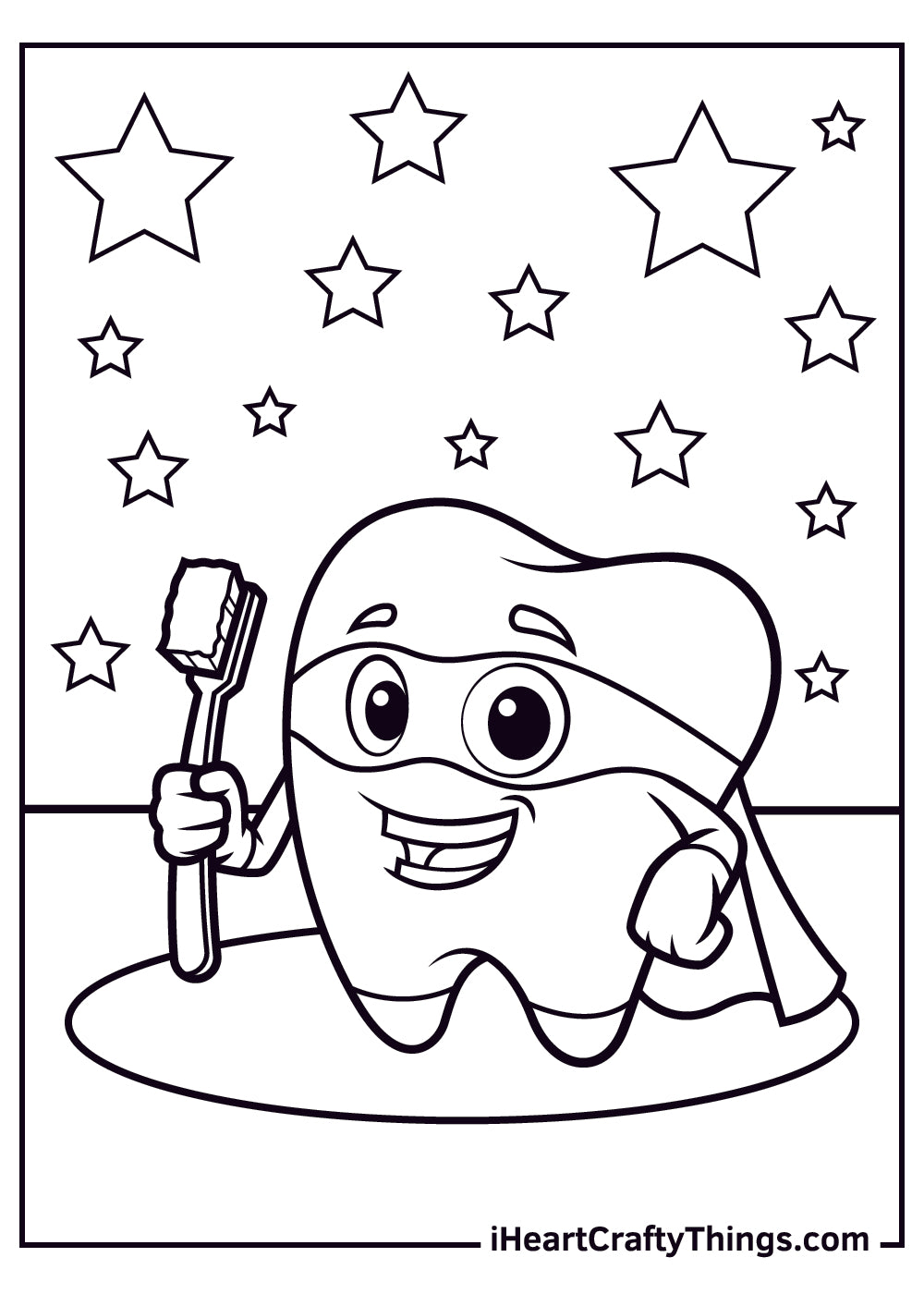 Tooth Coloring Book - 15 pages