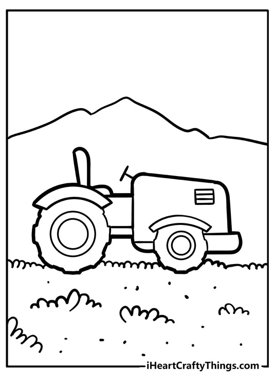 Tractor Coloring Book - 15 pages