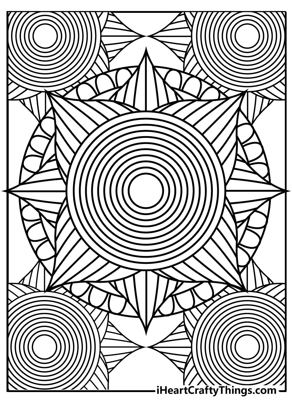 Trippy Coloring Book - 10 pages