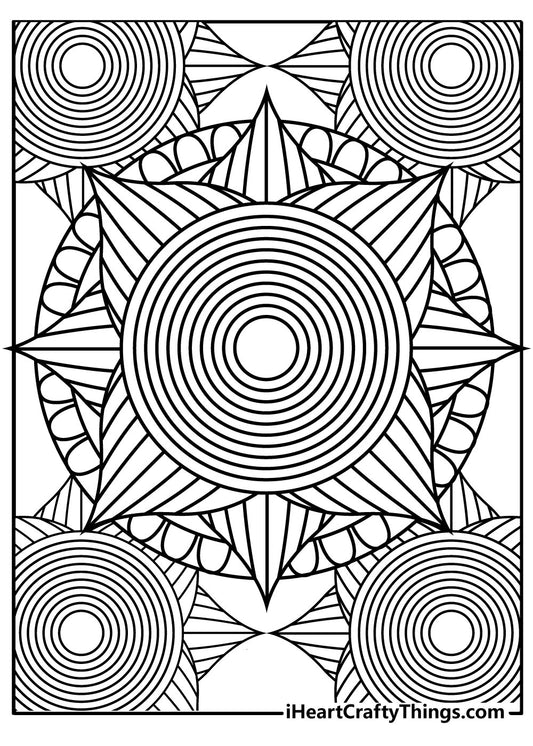 Trippy Coloring Book - 10 pages