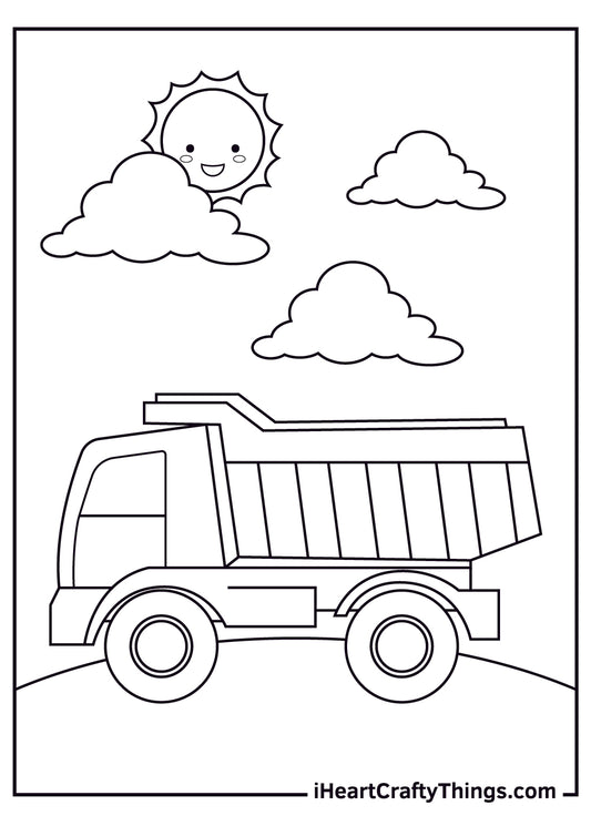 Truck Coloring Book - 15 pages