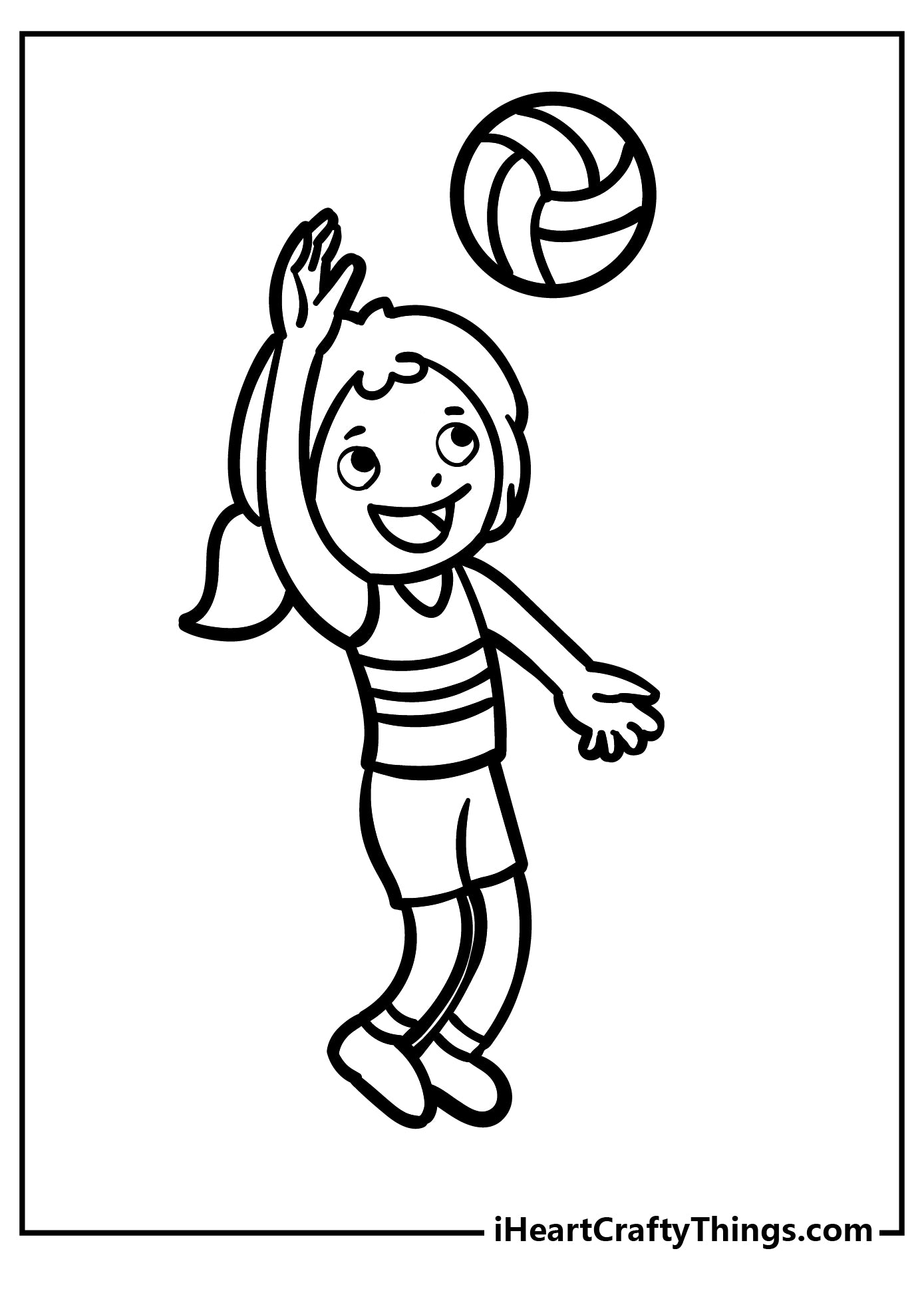 Volleyball Coloring Book - 15 pages