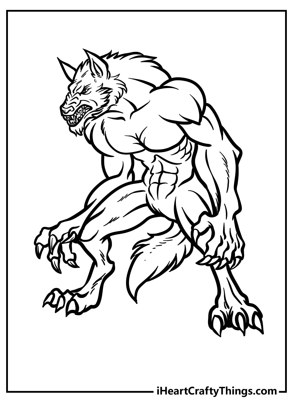 Werewolf Coloring Book - 15 pages