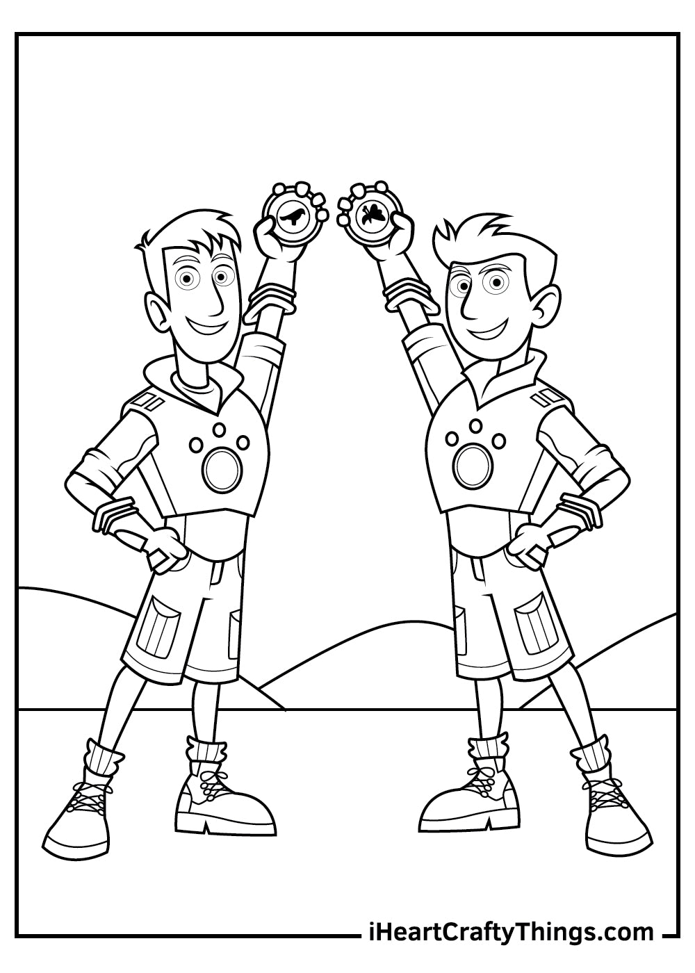 Wild Kratts Coloring Book - 15 pages