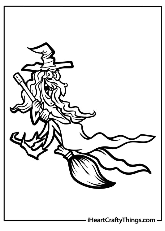 Witch Coloring Book - 34 pages