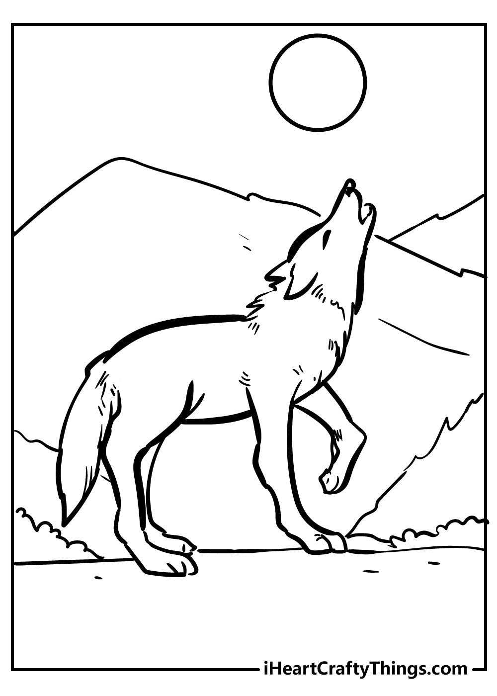 Wolf Coloring Book - 40 pages – I Heart Crafty Things