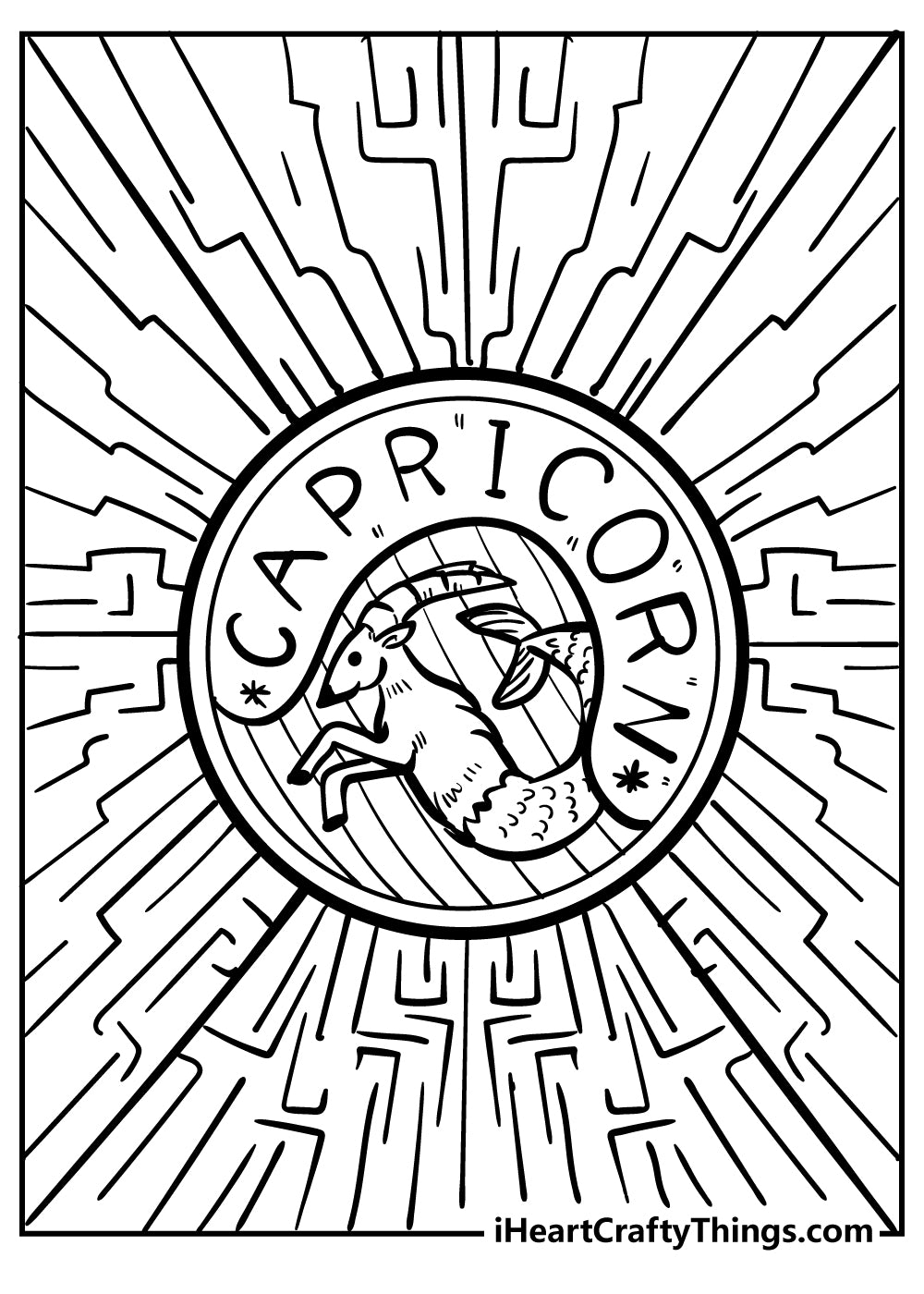 Zodiac Sign Coloring Book - 15 pages