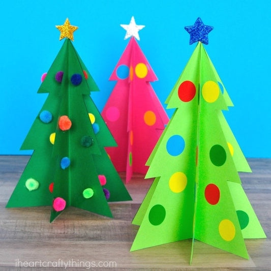 Colorful 3D Christmas Tree Craft