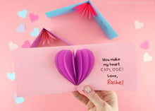 Load image into Gallery viewer, 3D Heart Card Craft
