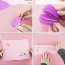 Load image into Gallery viewer, 3D Heart Card Craft