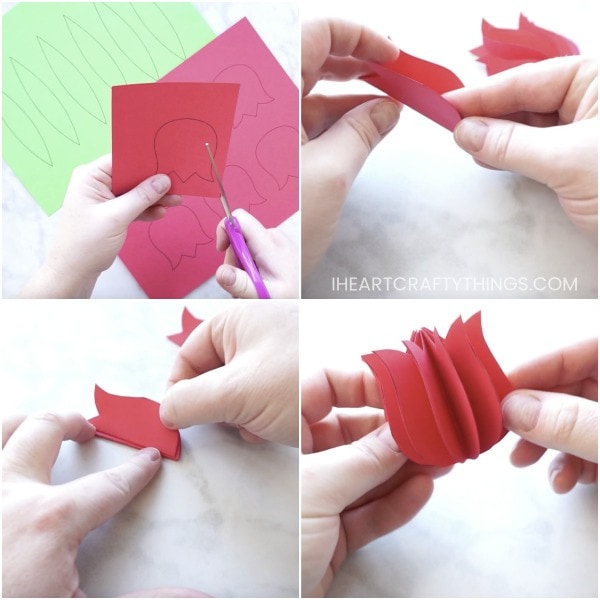 Gorgeous 3D Paper Tulip Flower Craft