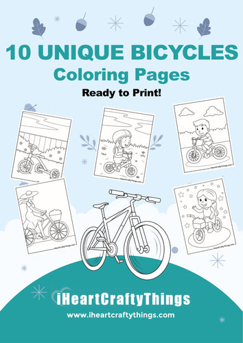 10 BICYCLE COLORING PAGES