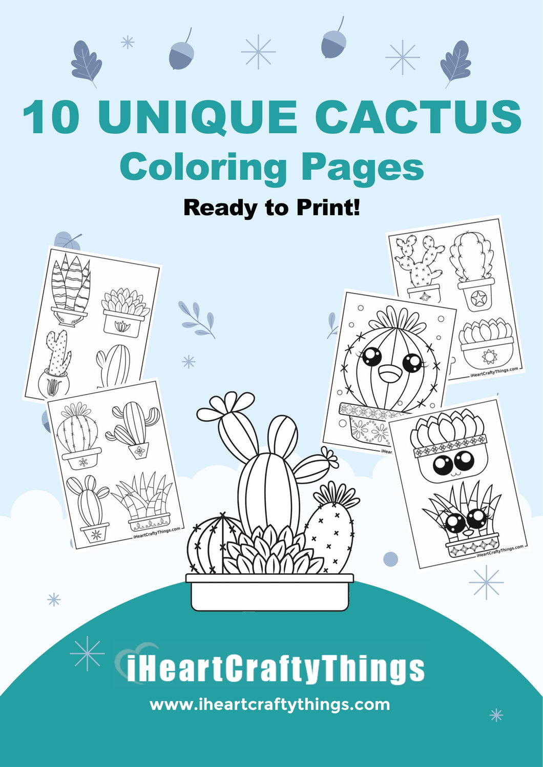 10 CACTUS COLORING PAGES