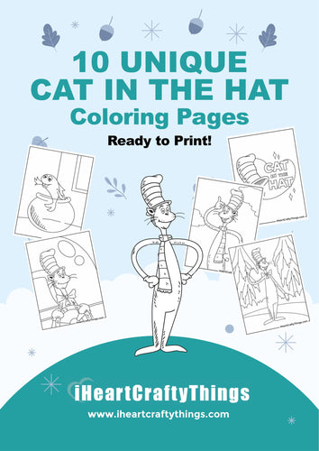10 CAT IN THE HAT COLORING PAGES