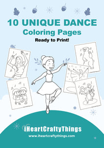 10 DANCE COLORING PAGES