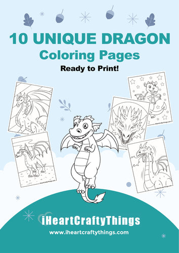 10 DRAGON COLORING PAGES