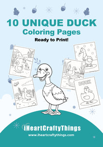 10 DUCK COLORING PAGES