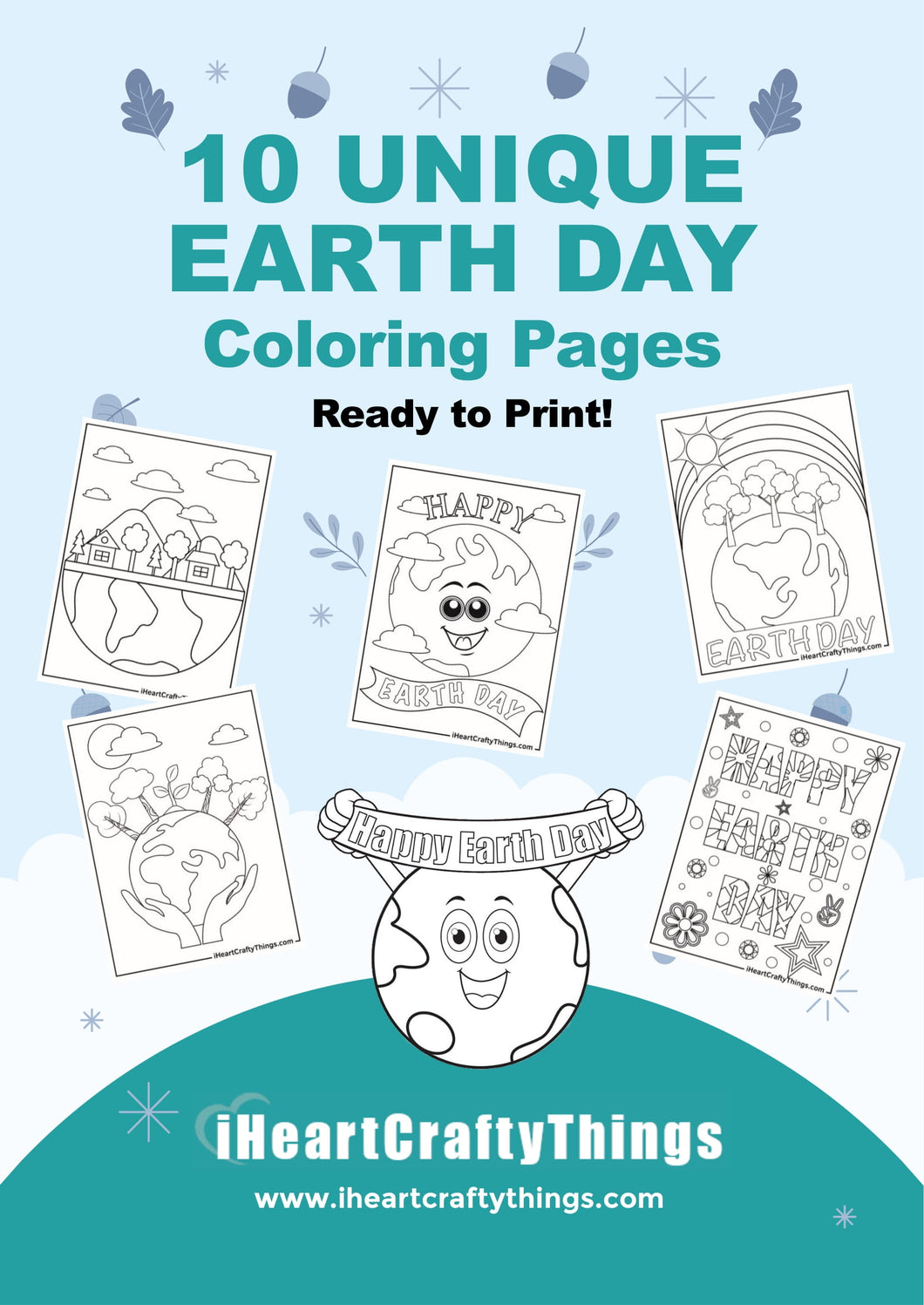10 EARTH DAY COLORING PAGES