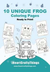 10 FROG COLORING PAGES