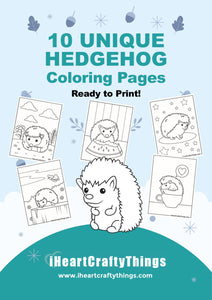 10 HEDGEHOG COLORING PAGES